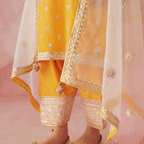 Yellow & Ivory Gota Salwar Set
