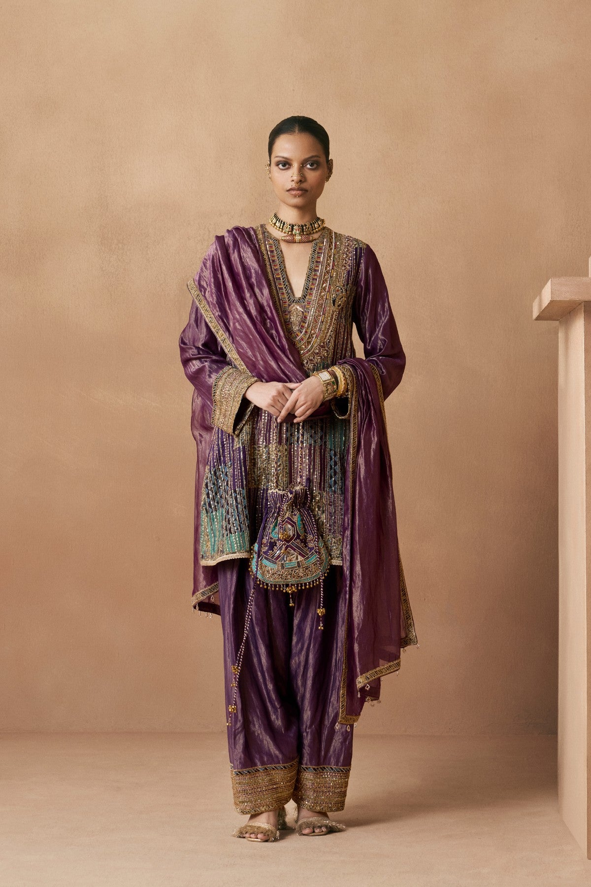 Mehrab - Purple Kurta Set