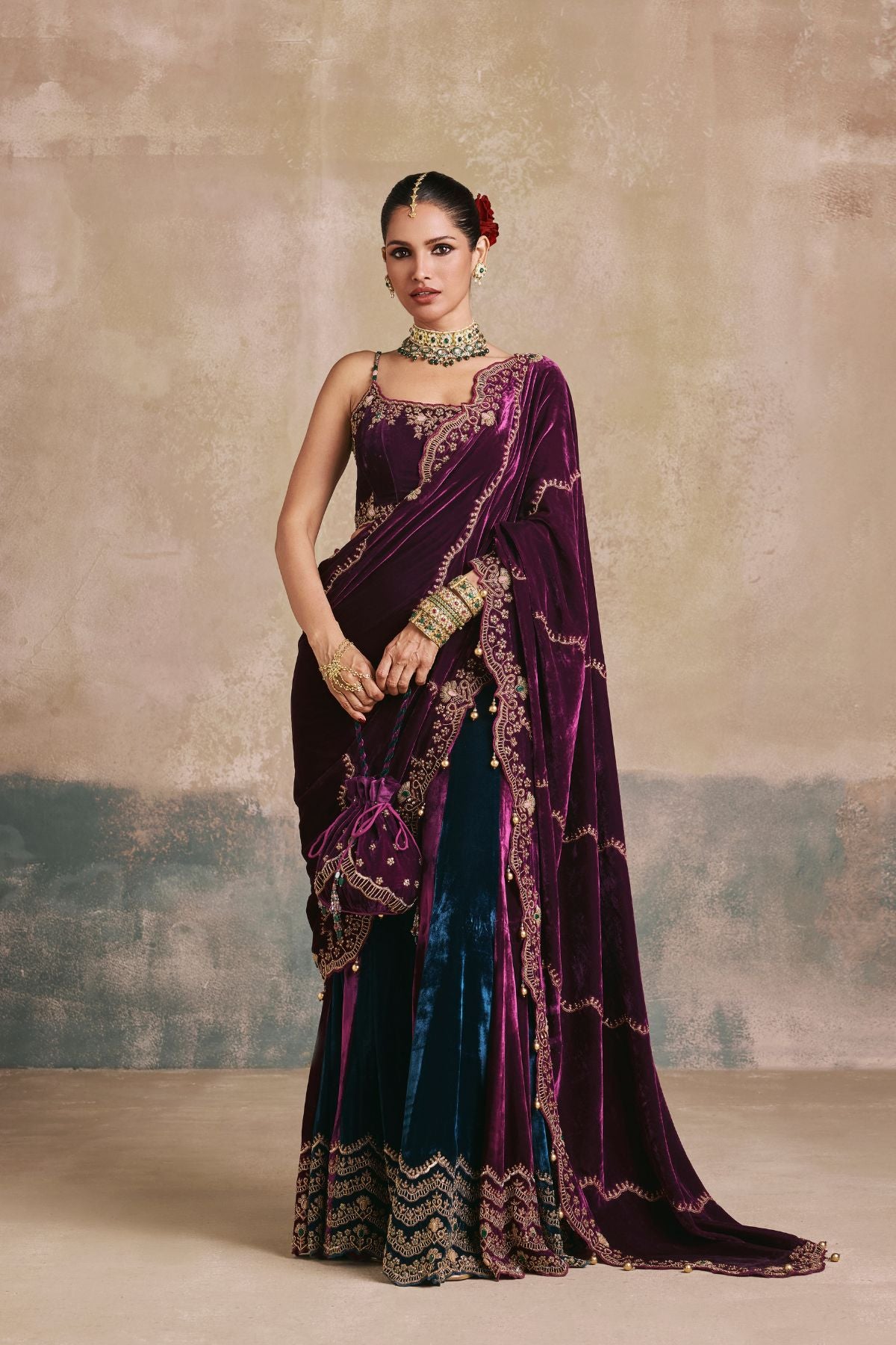 Rukhsar Corset Sharara Saree