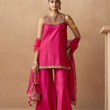 Homa - Crimson Magenta Sharara Set