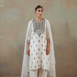 Ivory Gota & Mirror Kurta Set