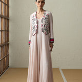 Kado - Baby Pink Anarkali with Waist Coat