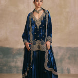 Mehtab Velvet Gharara Set