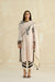 Nude Beige & Ebony Appliqued Kurta Set