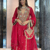 Prana - Deep Red Kurta Set