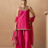 Homa - Crimson Magenta Sharara Set