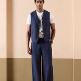 Carlton - Navy Gilet Set