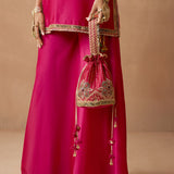 Homa - Crimson Magenta Sharara Set