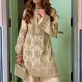 Golden Hour - Light Gold Gharara Set