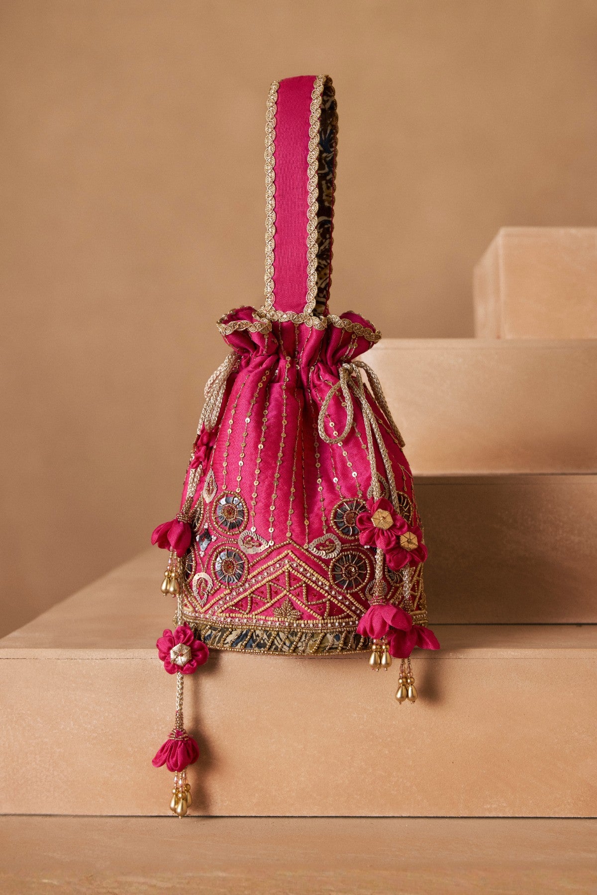 Abha - Crimson Magenta Potli