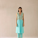 Blue Moon Lace Kurta Set