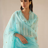 Blue Moon Lace Kurta Set