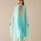 Blue Moon Lace Kurta Set