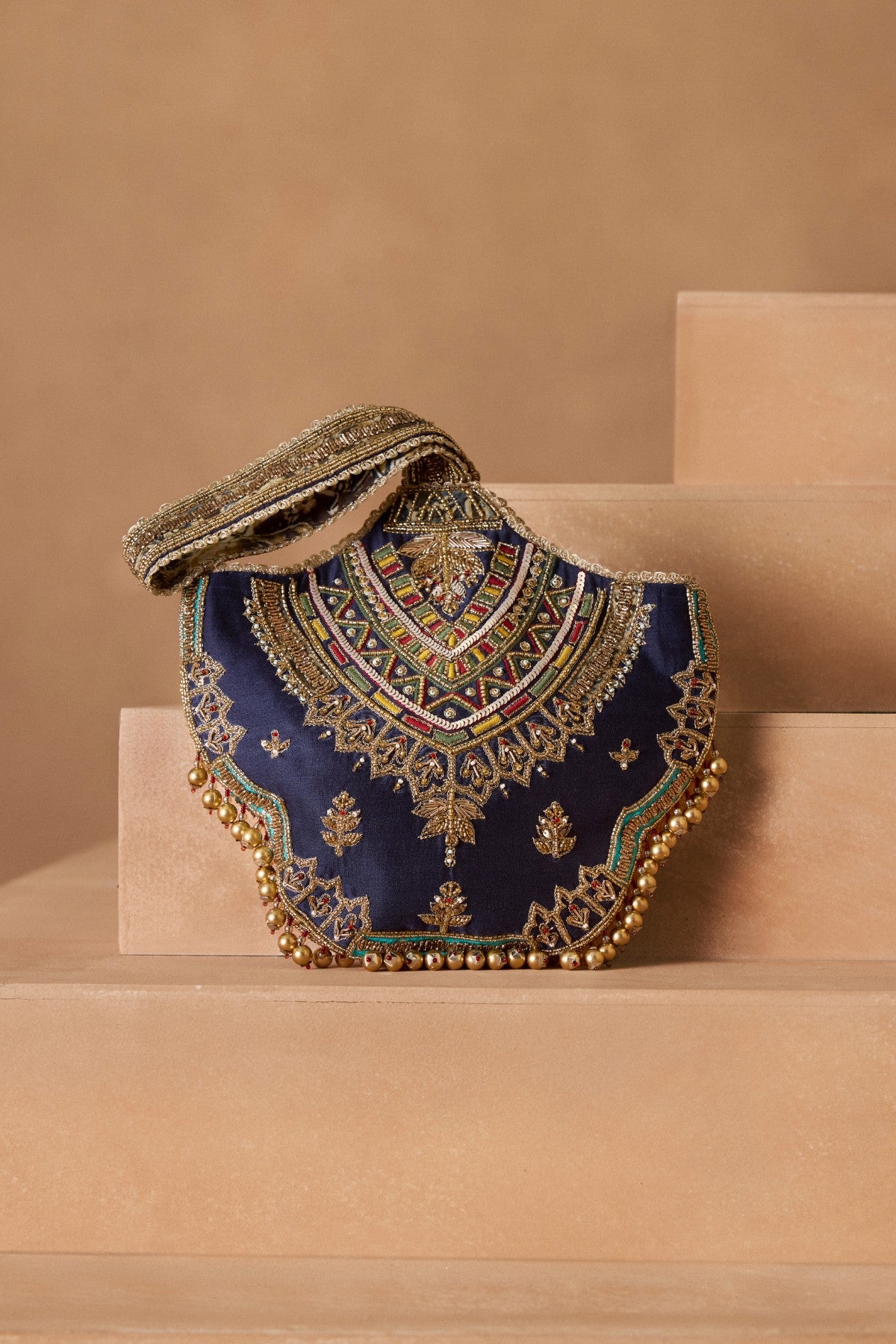 Takht - Navy Blue Potli