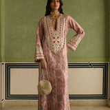 Dua - Pink Banarasi Kaftan