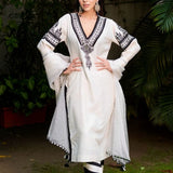 Ebony & Ivory Appliqued Kurta Set