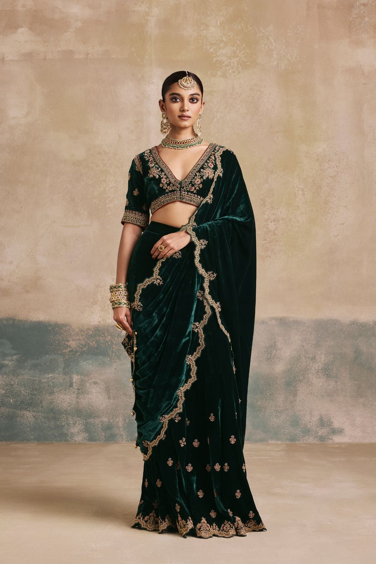 Mehrunissa Draped Sharara Saree