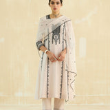 Nude Beige  Kalidaar Embroidered Kurta Set