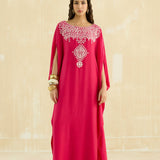 Crimson Magenta Mughal Kaftan