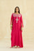 Crimson Magenta Mughal Kaftan