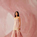 Blush Pink Spagetthi Gharara Set-RTS