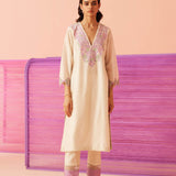 Mystic Blooms Applique Kurta Set