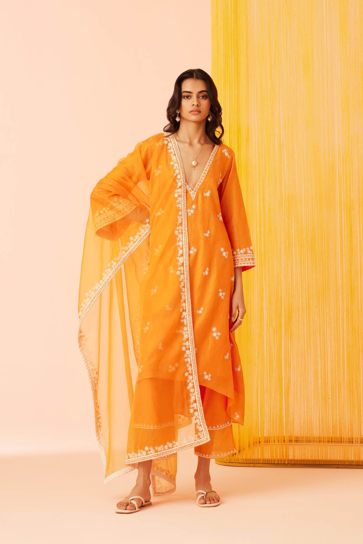 Orange Daydream Dori Kurta Set-RTS