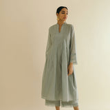 Pin Tuck and Lace Kurta Set-RTS