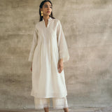 Pin Tuck and Lace Kurta Set