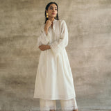 Pin Tuck and Lace Kurta Set