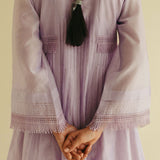 Pin Tuck and Lace Kurta Set