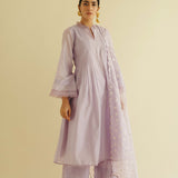 Pin Tuck and Lace Kurta Set