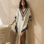 Ebony & Ivory Embroidered Kaftan