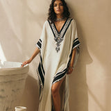 Ebony & Ivory Embroidered Kaftan