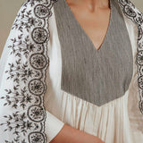 Ebony & Ivory Pintucked Kurta Set