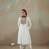 Ebony & Ivory Pintucked Kurta Set