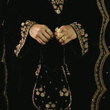 Fiza Gold Zardozi Kurta Set