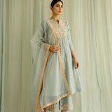 Geometric Applique Kurta Set