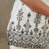 Ivory Abstract Mirror Gharara Set