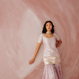 Lilac Fitted Gharara Set