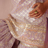 Lilac Fitted Gharara Set