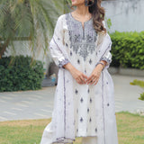 Ivory Gota & Mirror Kurta Set