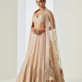 Nude Beige Embroidered Lehenga