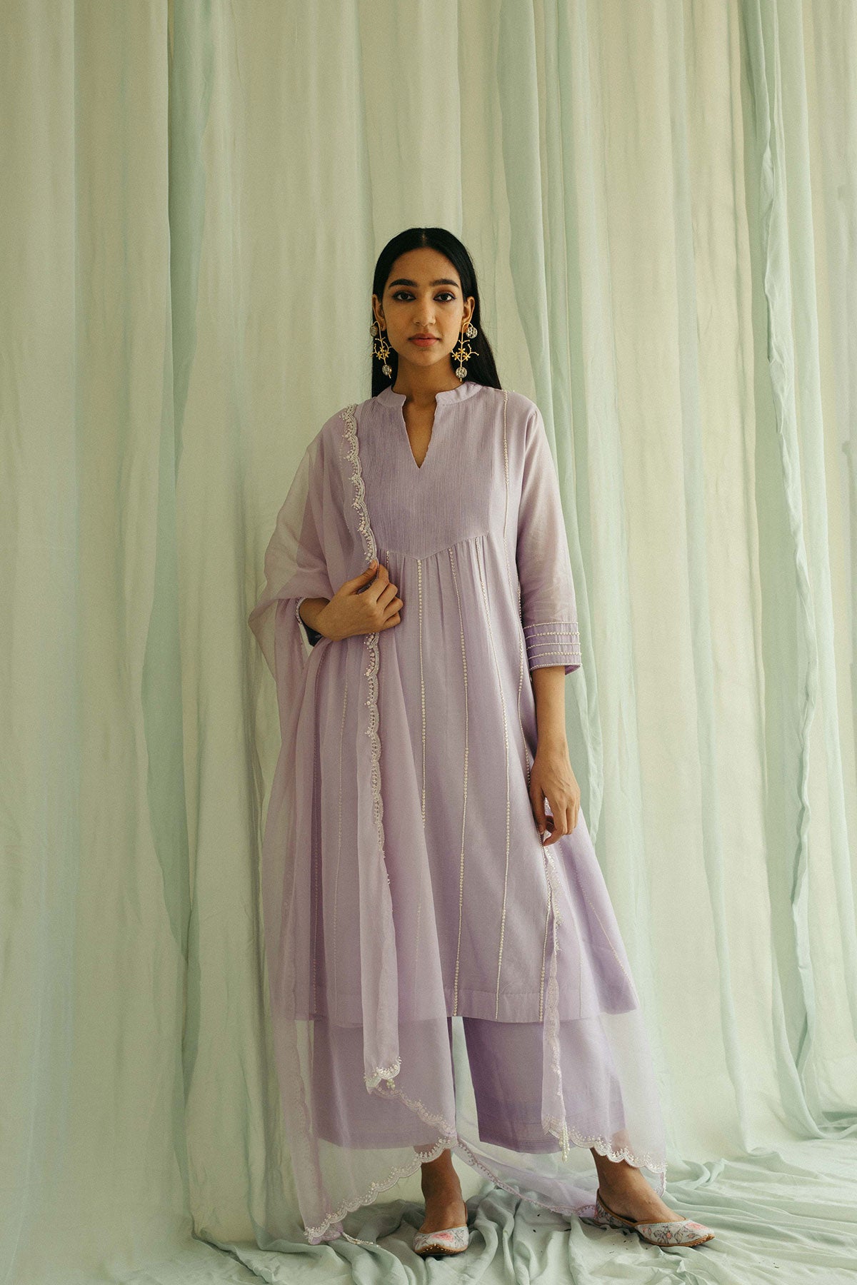 Pearl Line Kurta Set