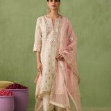 Ivory & Blush Pink Gota Salwar Set-RTS