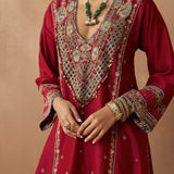 Prana - Deep Red Kurta Set