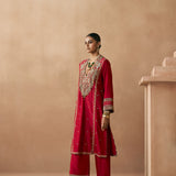 Prana - Deep Red Kurta Set
