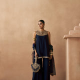 Homa - Navy Blue Sharara Set