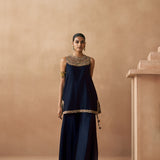 Homa - Navy Blue Sharara Set