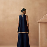 Homa - Navy Blue Sharara Set
